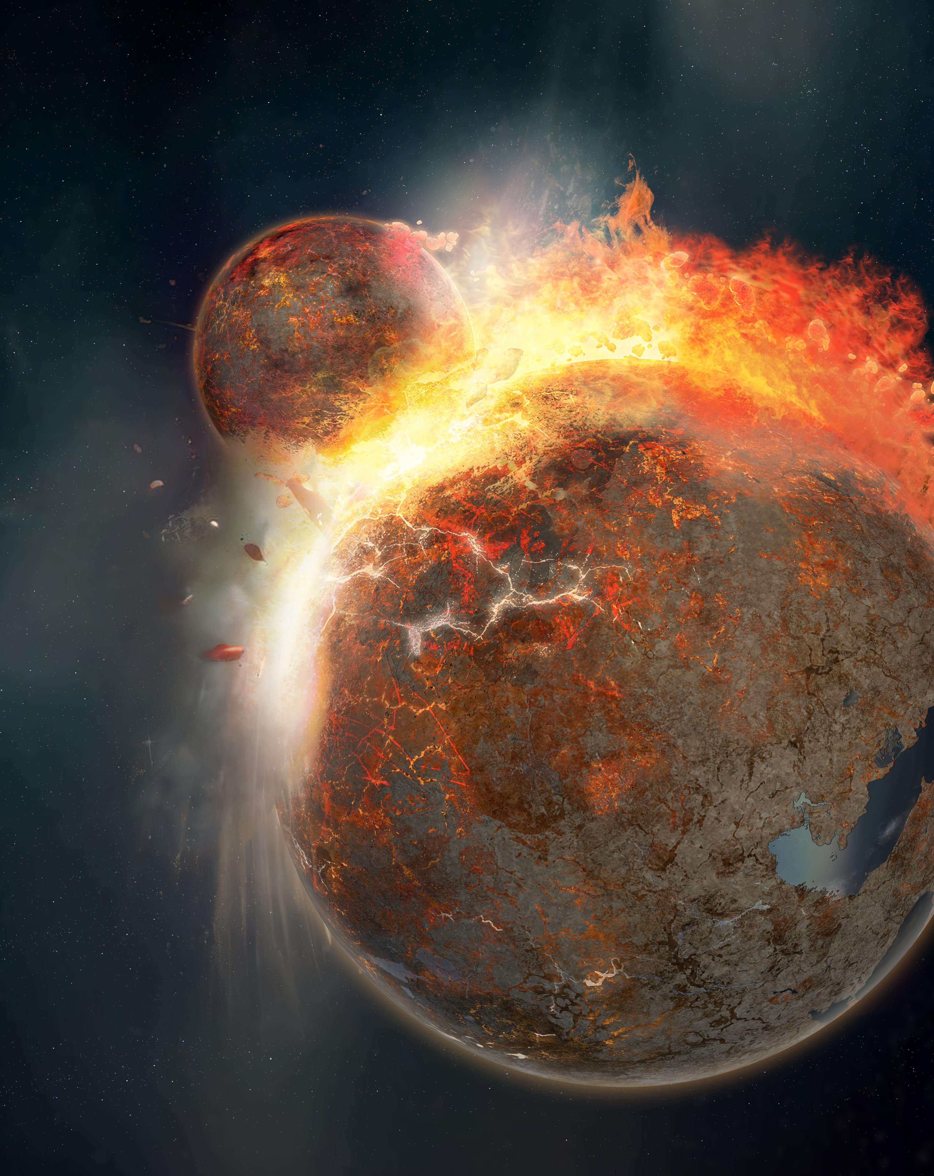 行星撞地球 改变地球地幔-重庆大学科学技术发展研究院